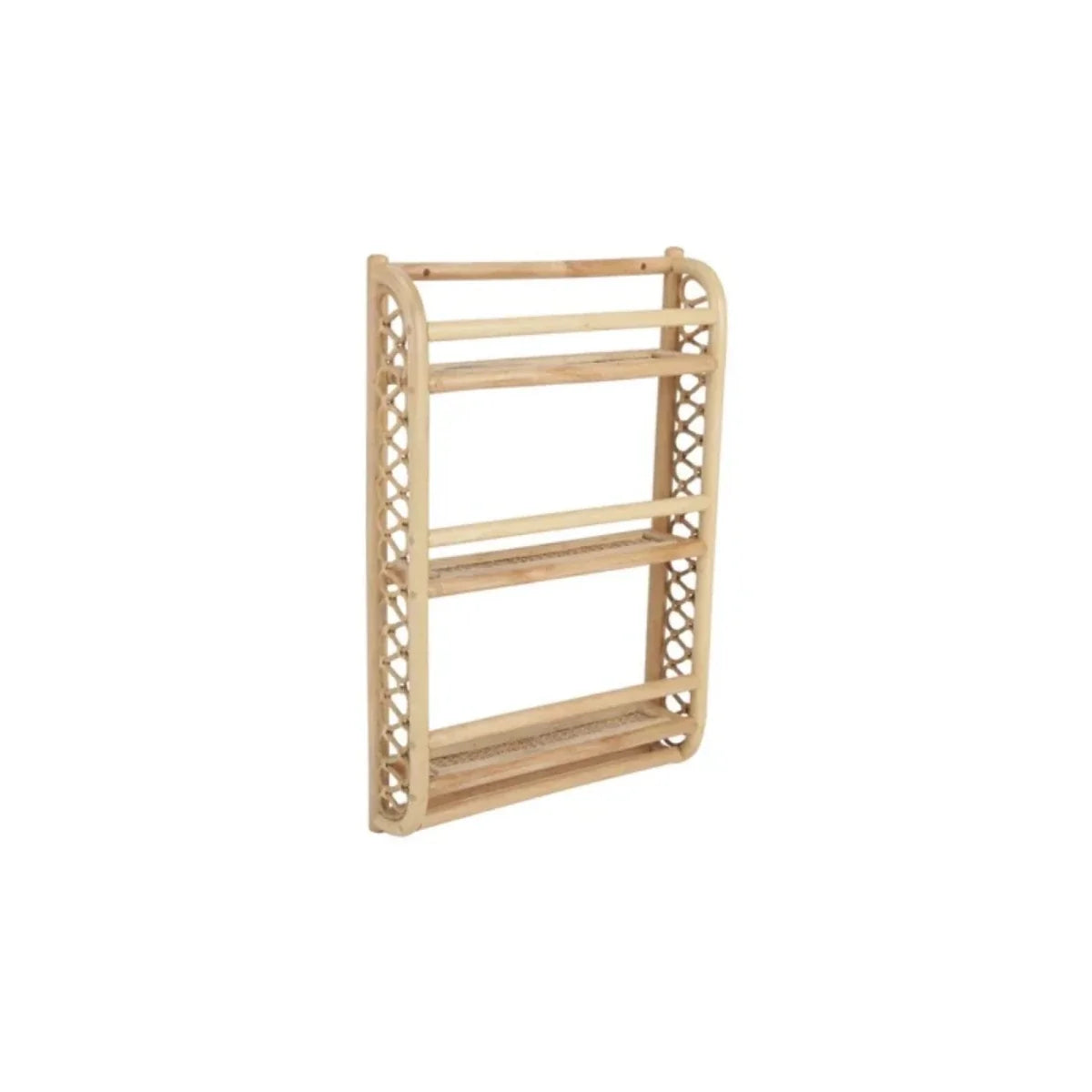 CuddleCo Aria Wave Bookshelf - Rattan
