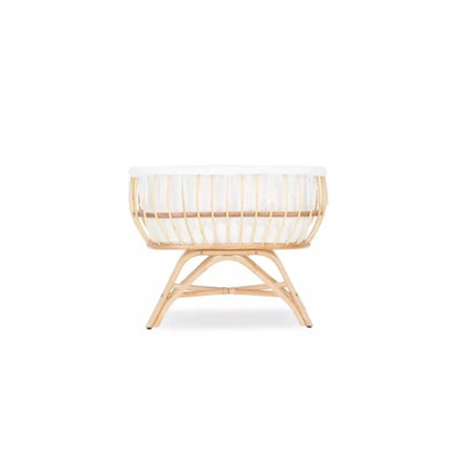 CuddleCo Aria Rattan Crib - Natural