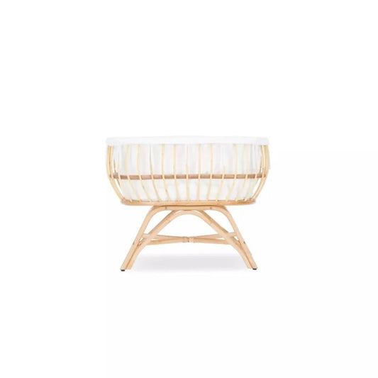 CuddleCo Aria Rattan Crib - Natural