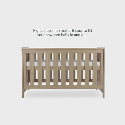 CuddleCo Burford Cot Bed - Oak