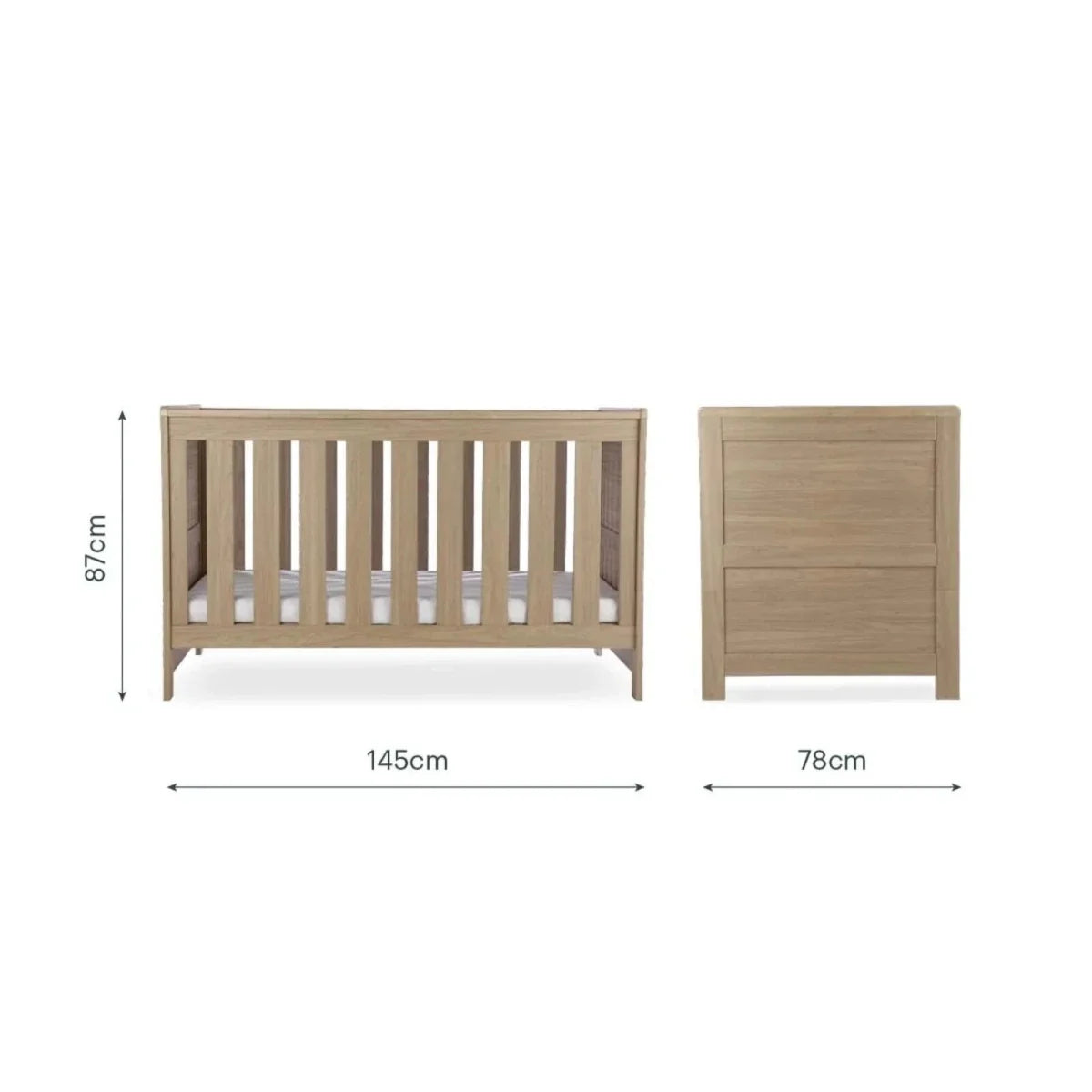 CuddleCo Burford Cot Bed - Oak
