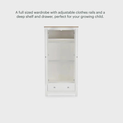 CuddleCo Burford Wardrobe - White/Oak