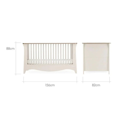 CuddleCo Clara 2 Piece Nursery Furniture Set - Cashmere & Ash