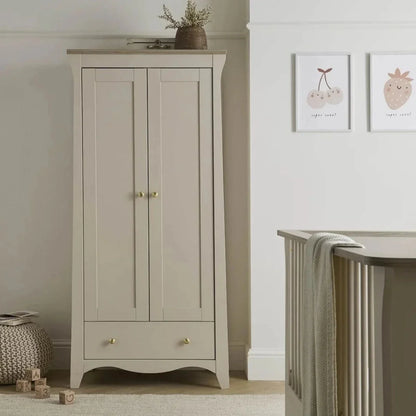 CuddleCo Clara 2 Door Nursery Wardrobe - Cashmere & Ash