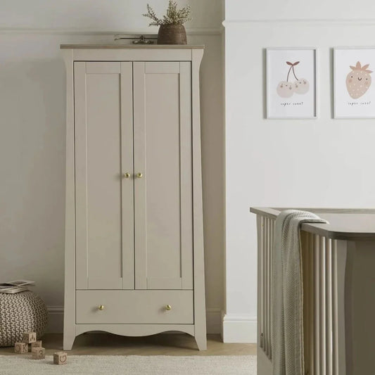 CuddleCo Clara 2 Door Nursery Wardrobe - Cashmere & Ash