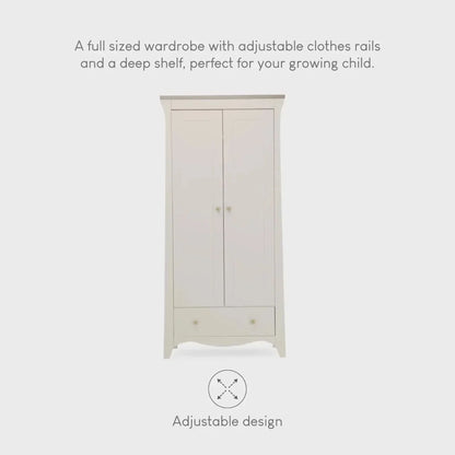 CuddleCo Clara 2 Door Nursery Wardrobe - Cashmere & Ash