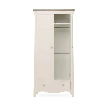 CuddleCo Clara 2 Door Nursery Wardrobe - Cashmere & Ash
