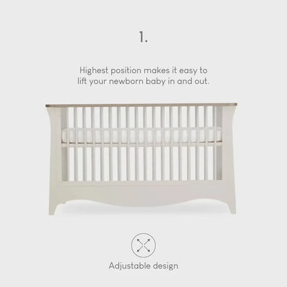 CuddleCo Clara Cot Bed - Cashmere & Ash
