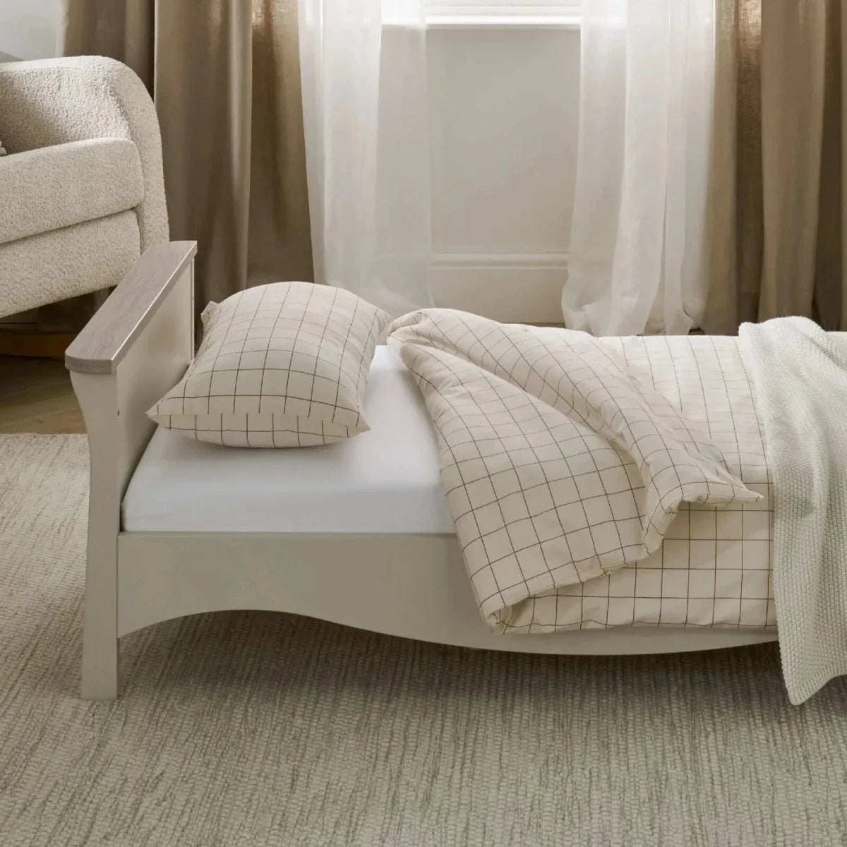 CuddleCo Clara Toddler Bed - Cashmere/Ash