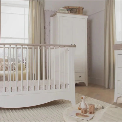 CuddleCo Clara 2 Piece Nursery Furniture Set - White & Ash
