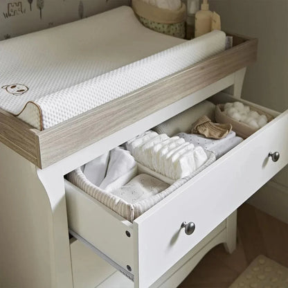 CuddleCo Clara 2 Piece Nursery Furniture Set - White & Ash