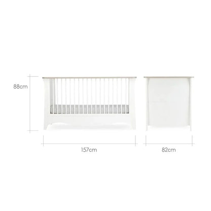 CuddleCo Clara 2 Piece Nursery Furniture Set - White & Ash