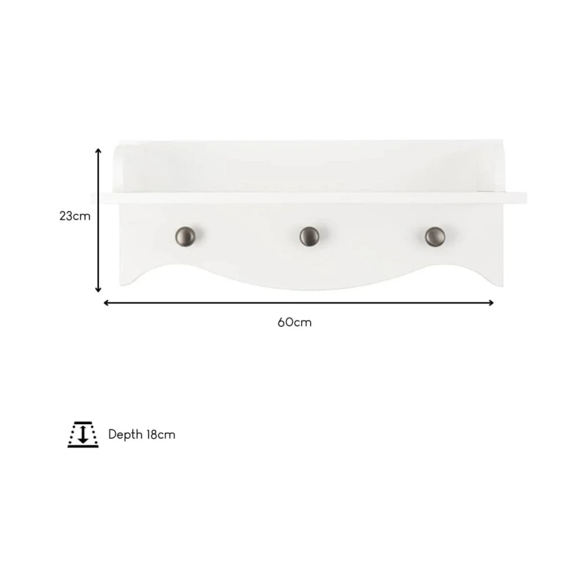CuddleCo Clara Wall Shelf - White