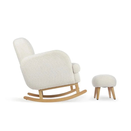 CuddleCo Etta Cuddle Nursing Chair & Foot Stool - Boucle Off-White