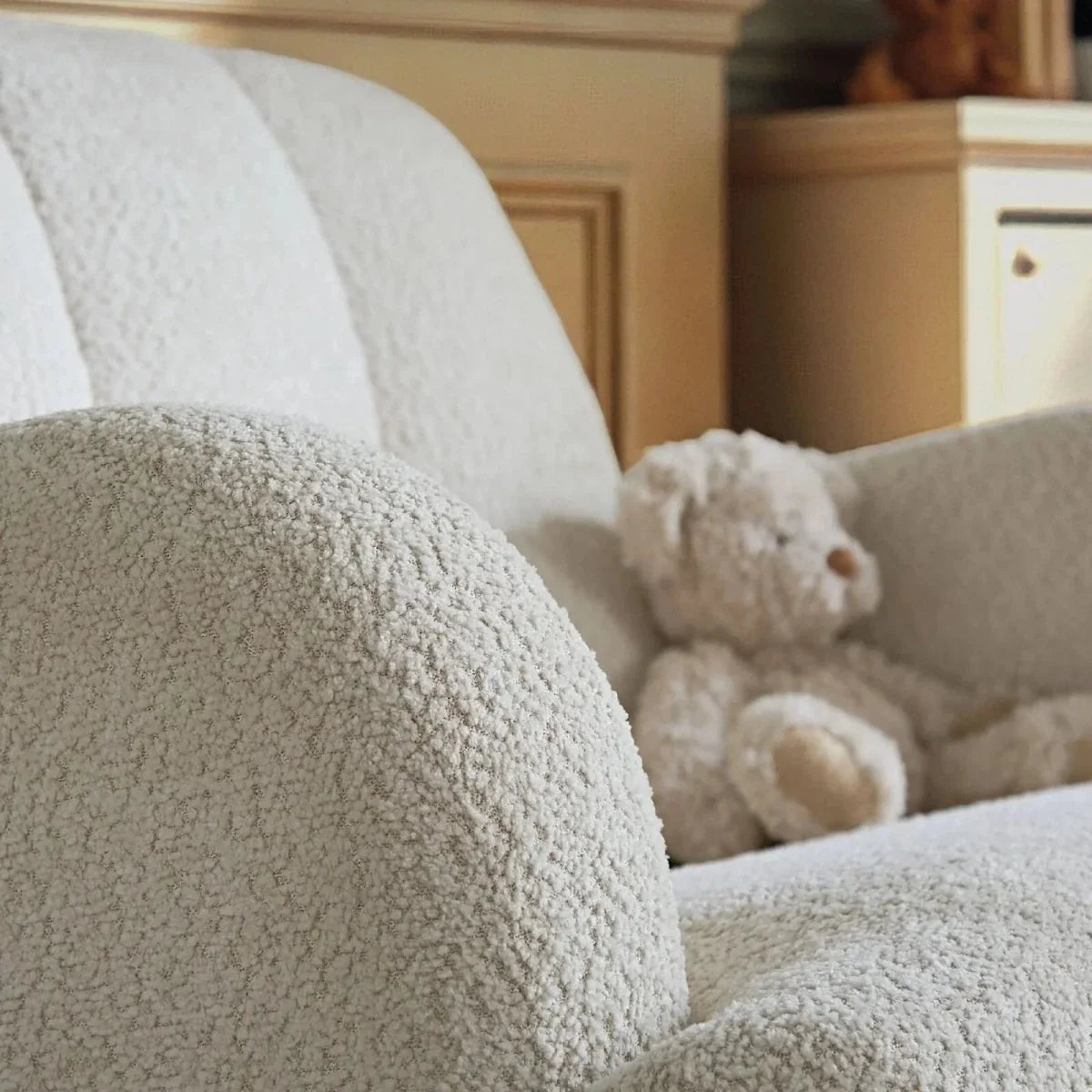 CuddleCo Etta Cuddle Nursing Chair & Foot Stool - Boucle Off-White