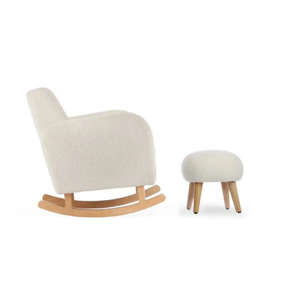 CuddleCo Etta Nursing Chair & Foot Stool - Boucle Off-White