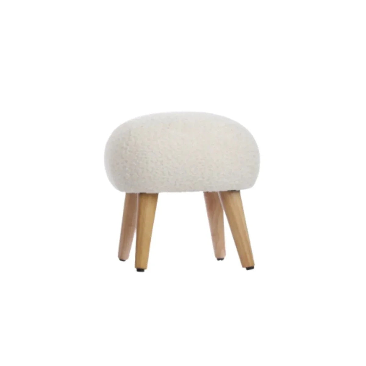 CuddleCo Etta Foot Stool - Boucle Off-White