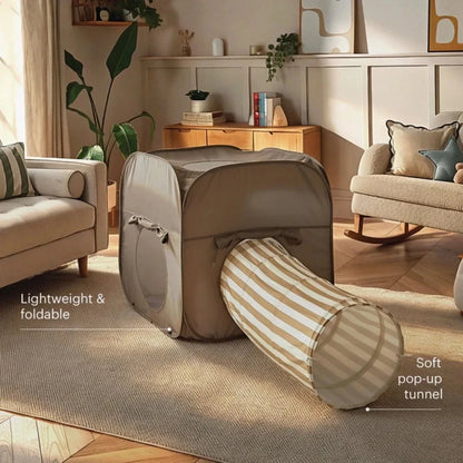 CuddleCo Pop-up Play 2 Piece Set - Cube & Tunnel