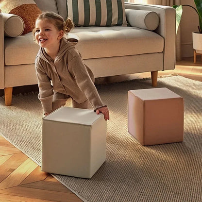 CuddleCo Soft Play Cubes 2 Piece - Tuscany/Pebble