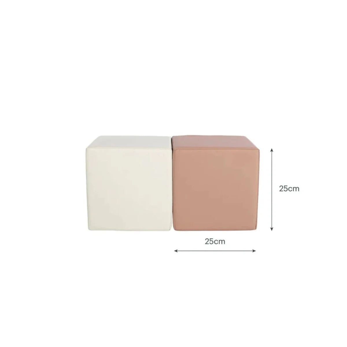 CuddleCo Soft Play Cubes 2 Piece - Tuscany/Pebble