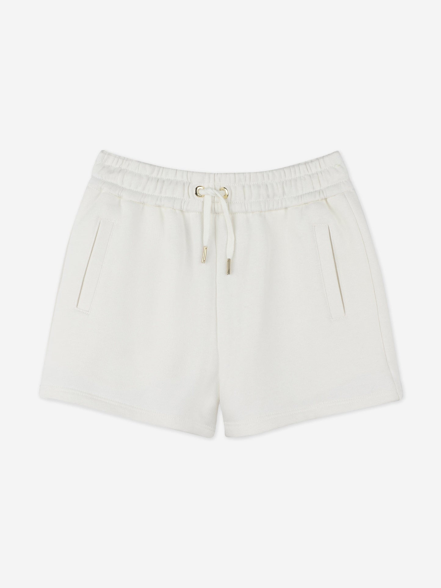 Chloé Girls French Terry Shorts in Ivory