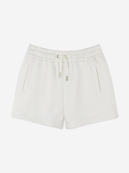 Chloé Girls French Terry Shorts in Ivory