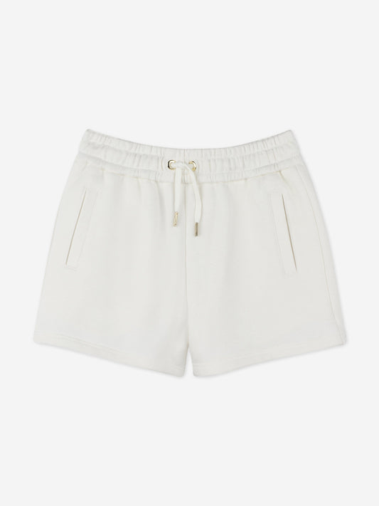 Chloé Girls French Terry Shorts in Ivory