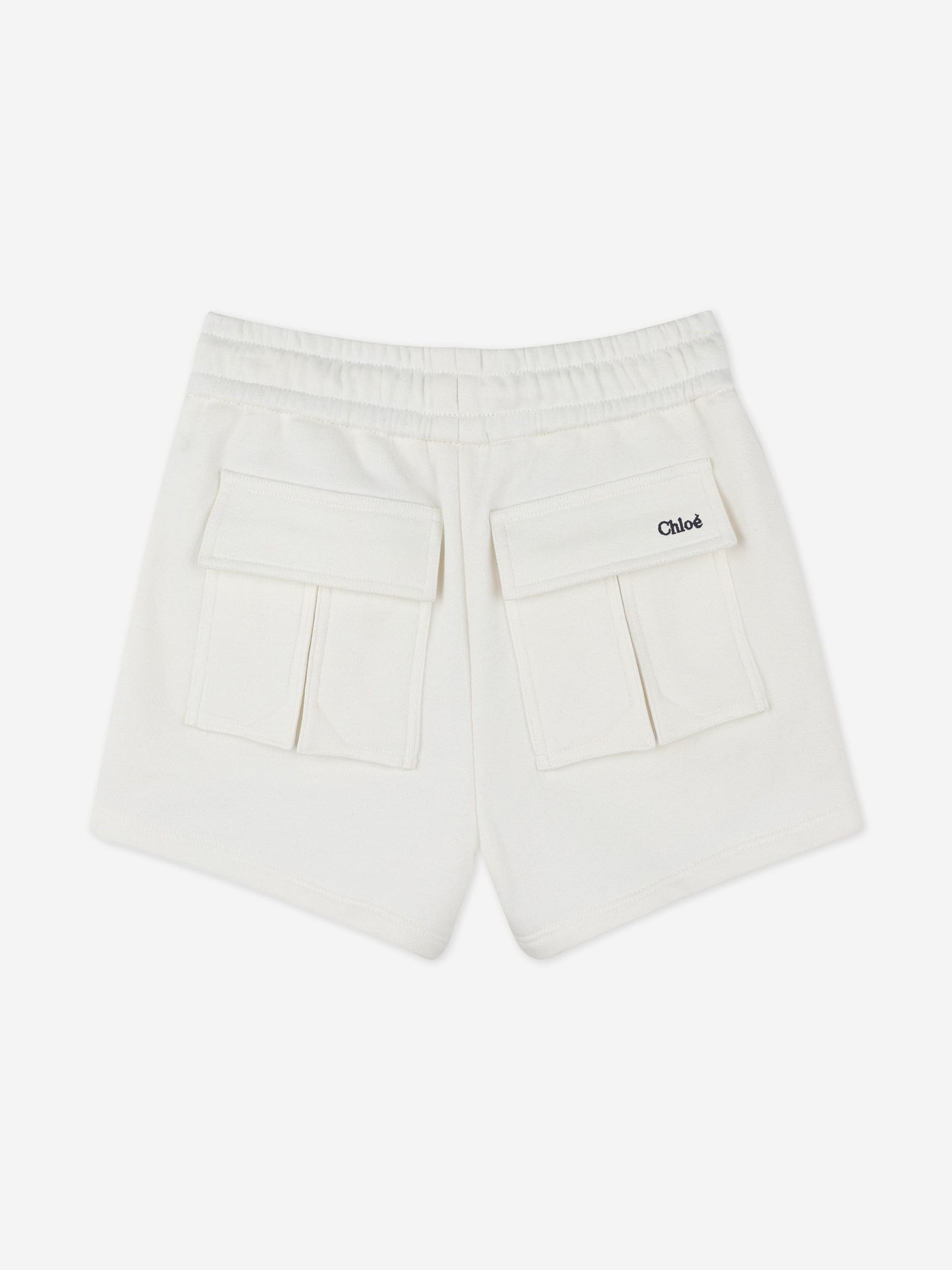 Chloé Girls French Terry Shorts in Ivory