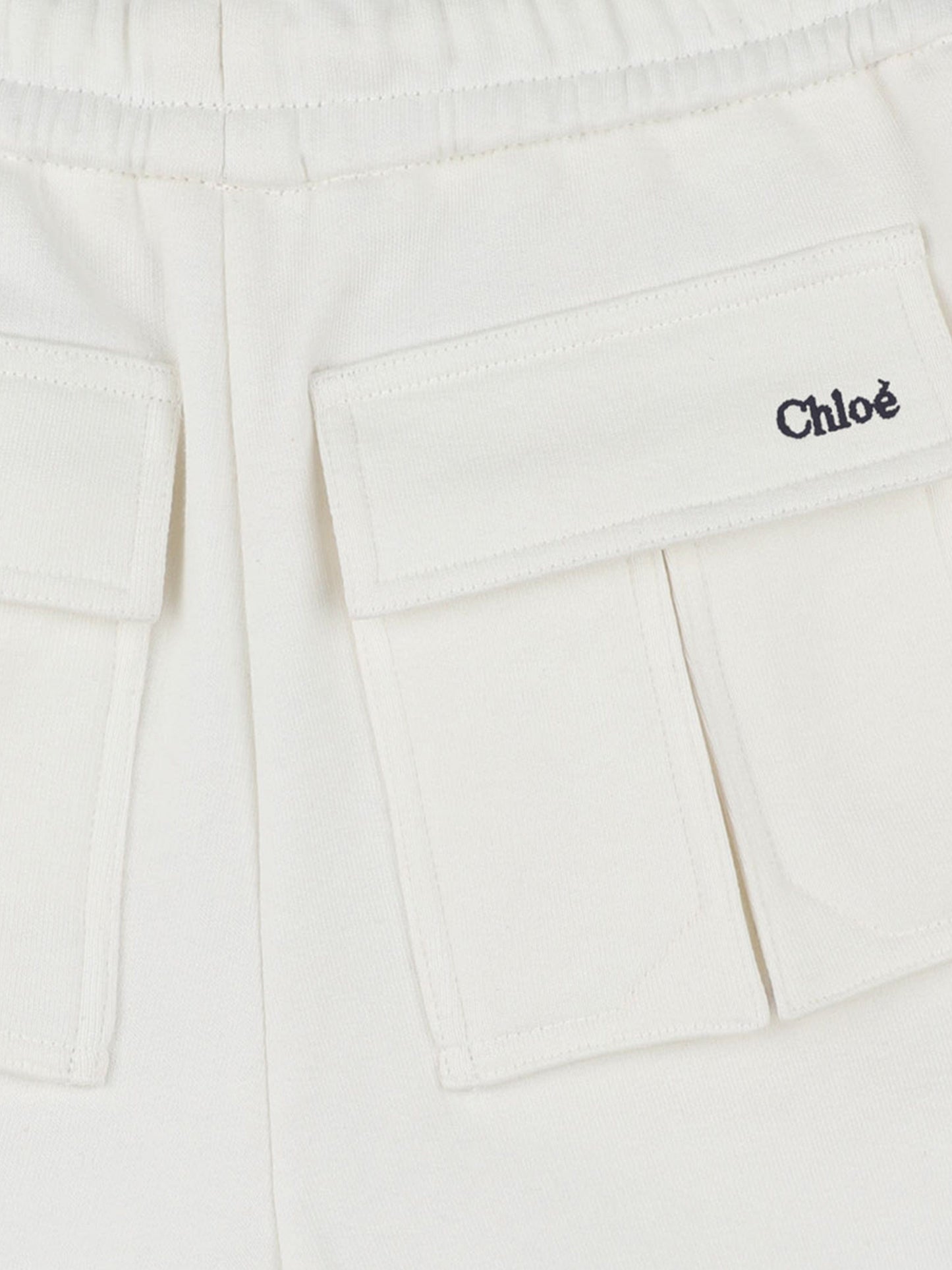 Chloé Girls French Terry Shorts in Ivory