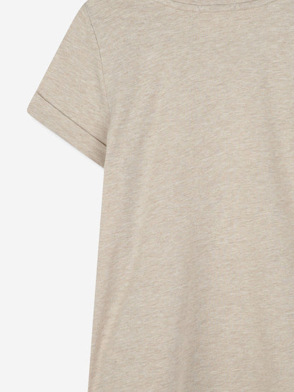 Chloé Girls Embroidered Pineapple T-Shirt in Beige