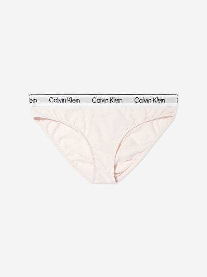 Calvin Klein Girls 2 Pack Bikini Knickers Set in Pink
