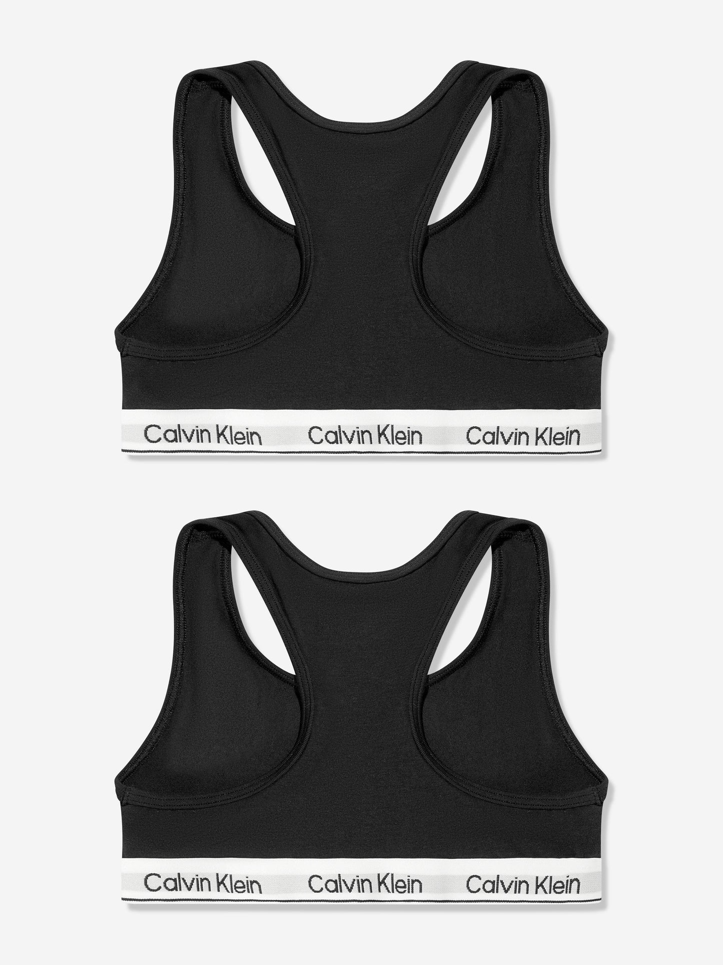 Calvin Klein Girls 2 Pack Bralette Set in Black