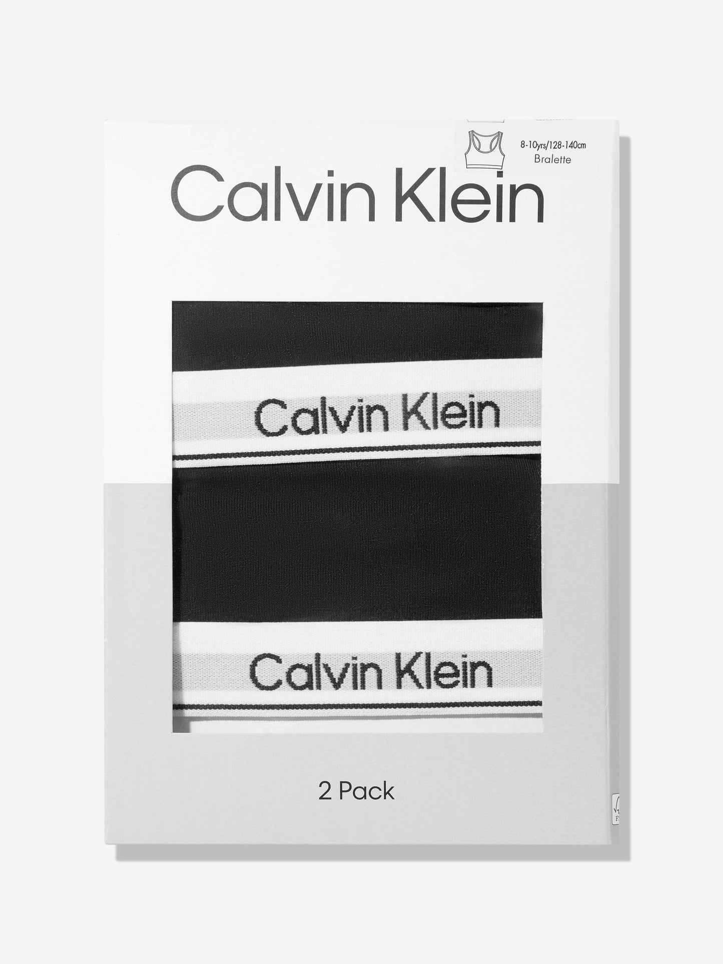 Calvin Klein Girls 2 Pack Bralette Set in Black