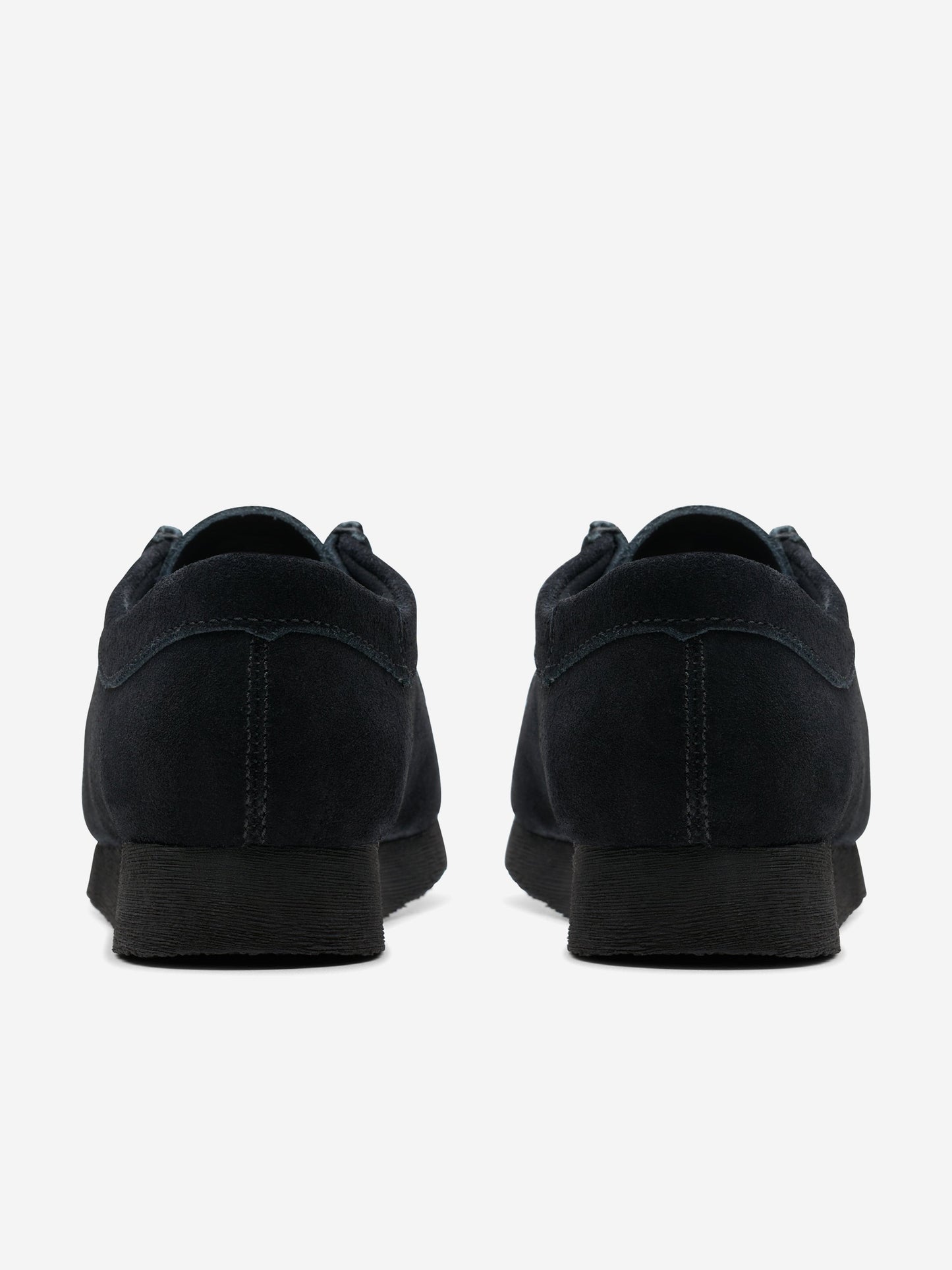 Clarks Kids Suede Wallabee Shoes in Black (Wide Fit)