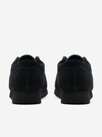 Clarks Kids Suede Wallabee Shoes in Black (Wide Fit)