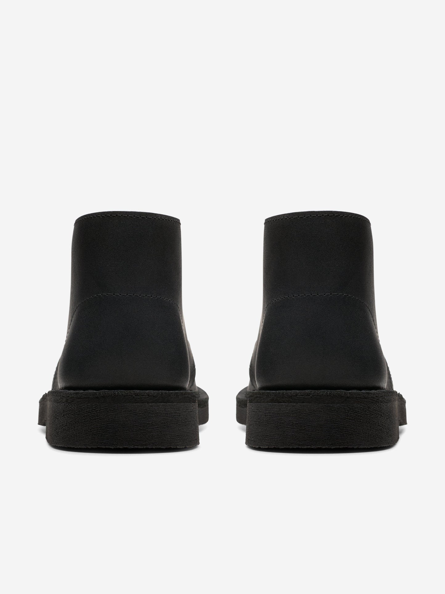 Clarks Kids Leather Desert Boots in Black (Wide Fit)