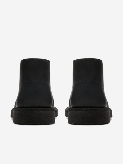 Clarks Kids Leather Desert Boots in Black (Wide Fit)