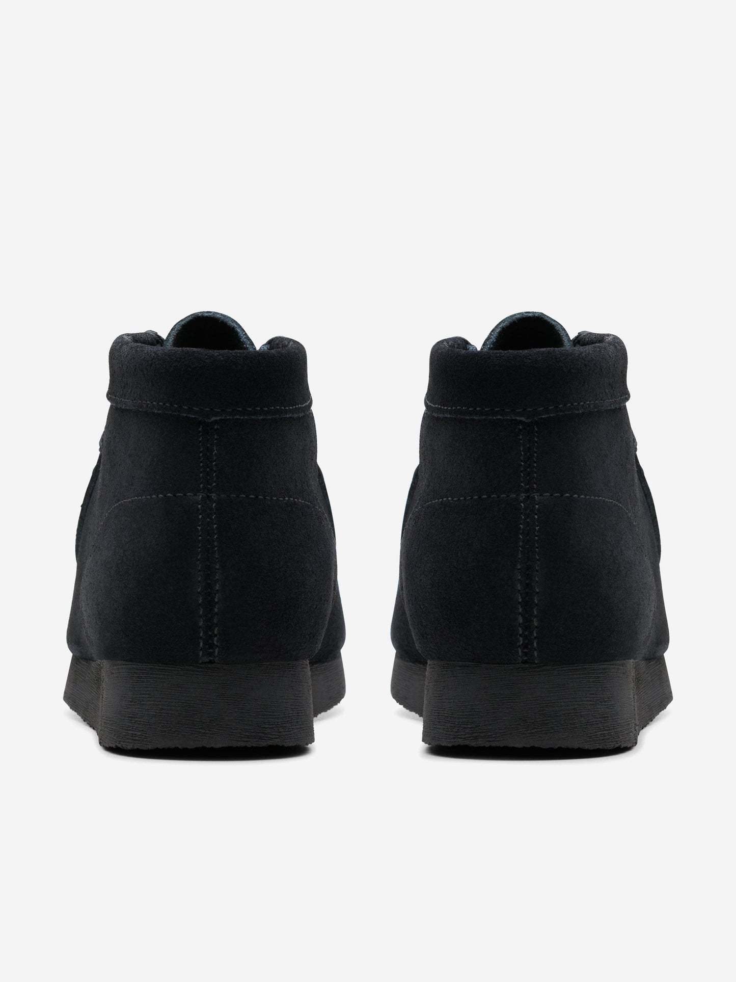 Clarks Kids Suede Wallabee Boots in Black (Wide Fit)