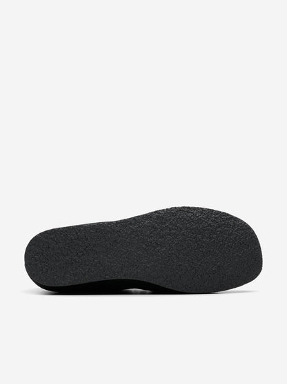 Clarks Kids Suede Wallabee Boots in Black (Wide Fit)