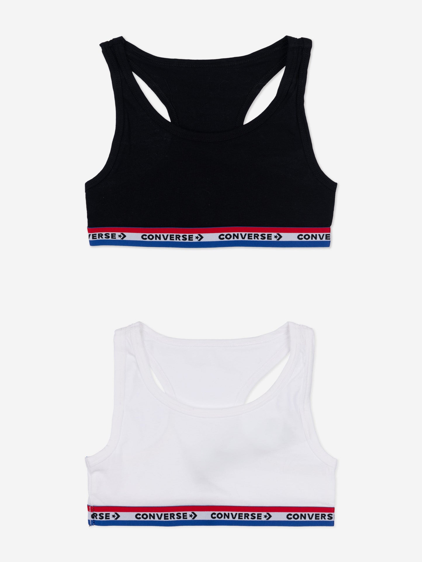 Converse Girls 2 Pack Racerback Bralette Set in Black