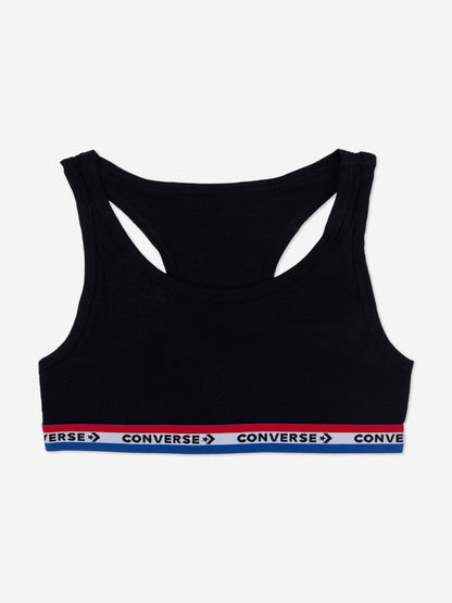 Converse Girls 2 Pack Racerback Bralette Set in Black