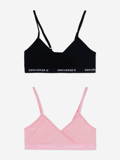 Converse Girls 2 Pack Triangle Bralette Set Pink