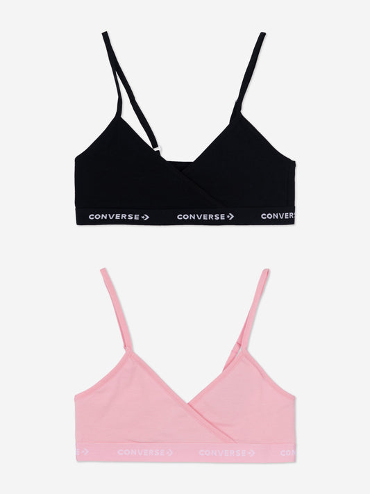 Converse Girls 2 Pack Triangle Bralette Set Pink
