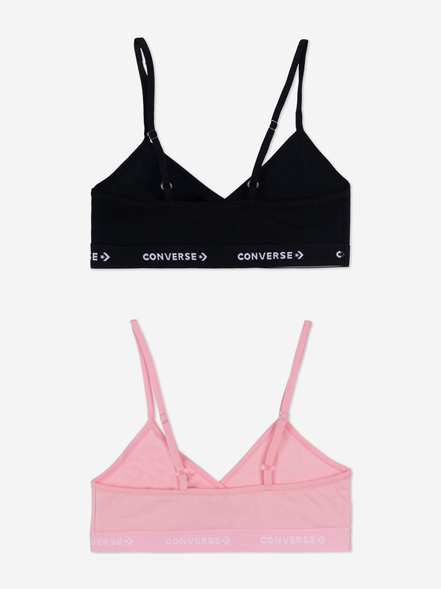 Converse Girls 2 Pack Triangle Bralette Set Pink