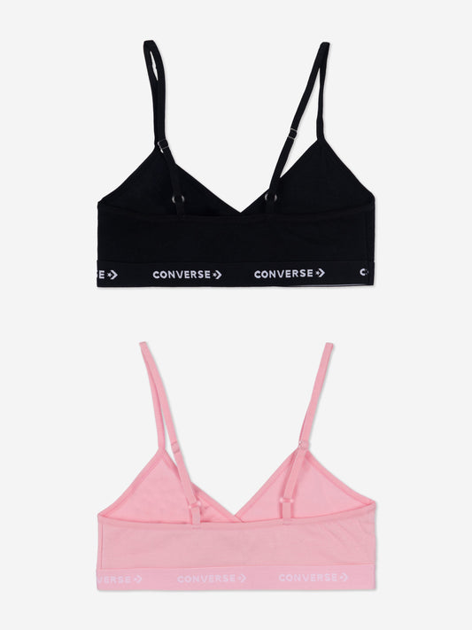 Converse Girls 2 Pack Triangle Bralette Set Pink