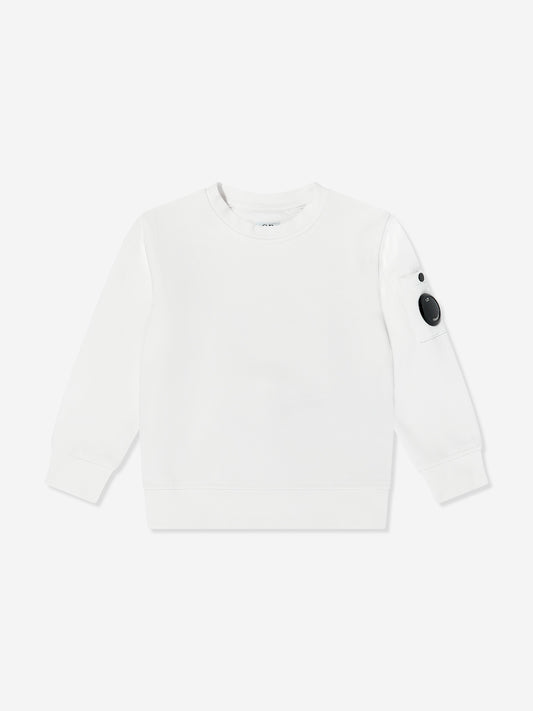 C.P. Company Boys Lens Sweatshirt in Ivory