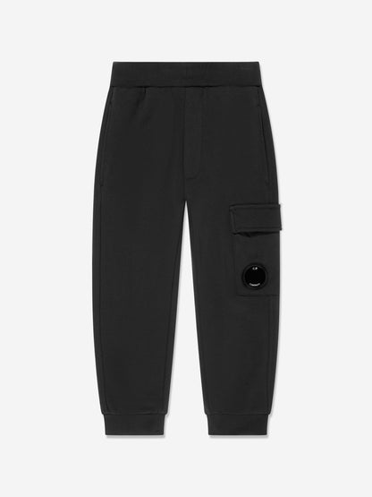 C.P. Company Boys Cargo Lens Joggers in Black