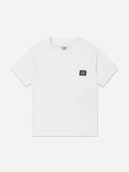 C.P. Company Boys Logo T-Shirt in Ivory