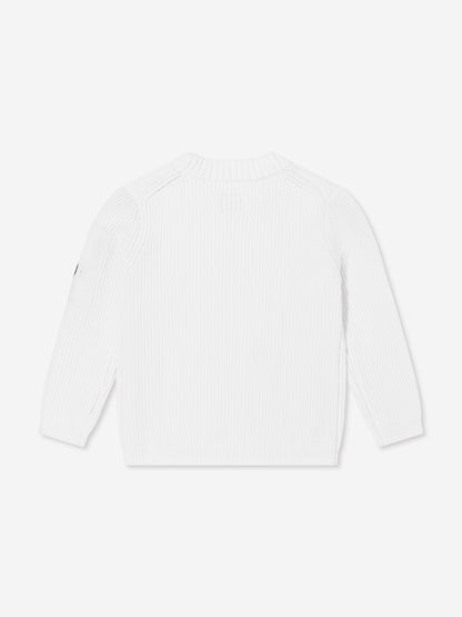 C.P. Company Boys Lens Jumper in Ivory