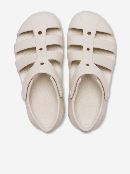 Crocs Girls Classic Fisherman Sandals in Beige